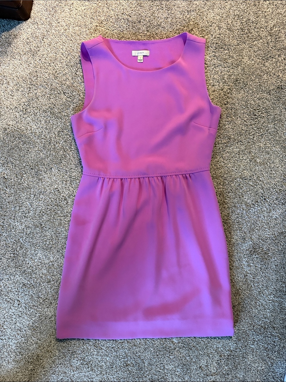 J. Crew Sleeveless Vivid Orchid Fit-and-Flare Mini Dress